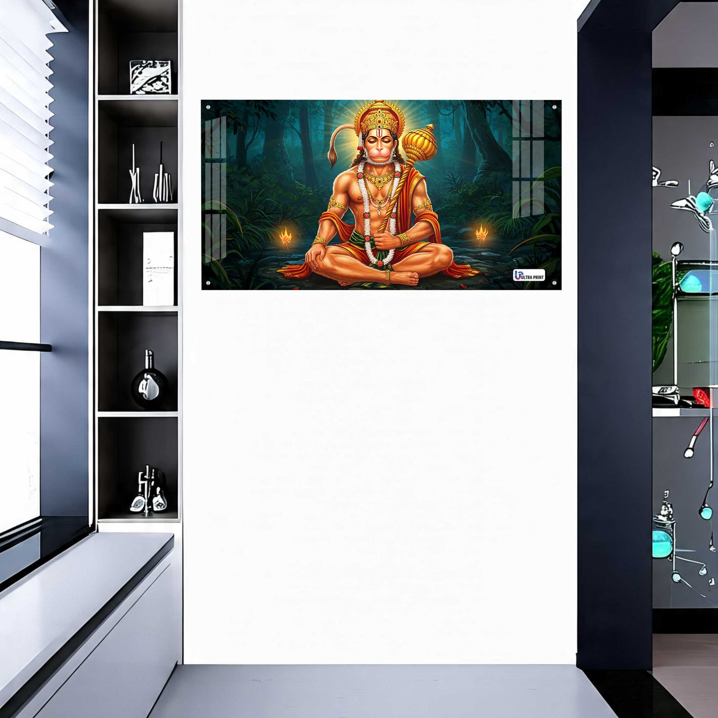 Lord Hanuman Meditation Acrylic Wall Art