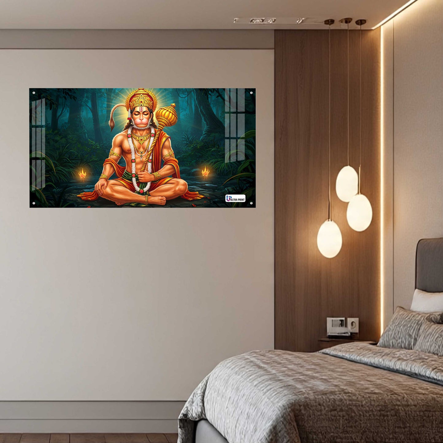 Lord Hanuman Meditation Acrylic Wall Art