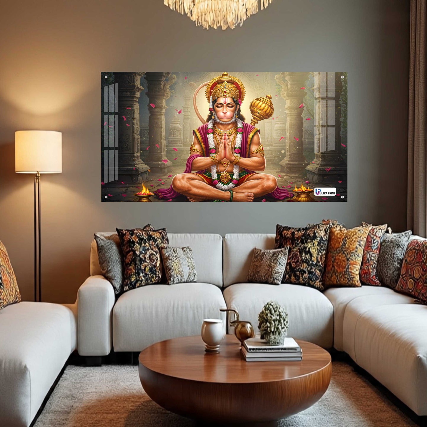 Meditating Hanuman Divine Strength Acrylic Wall Art