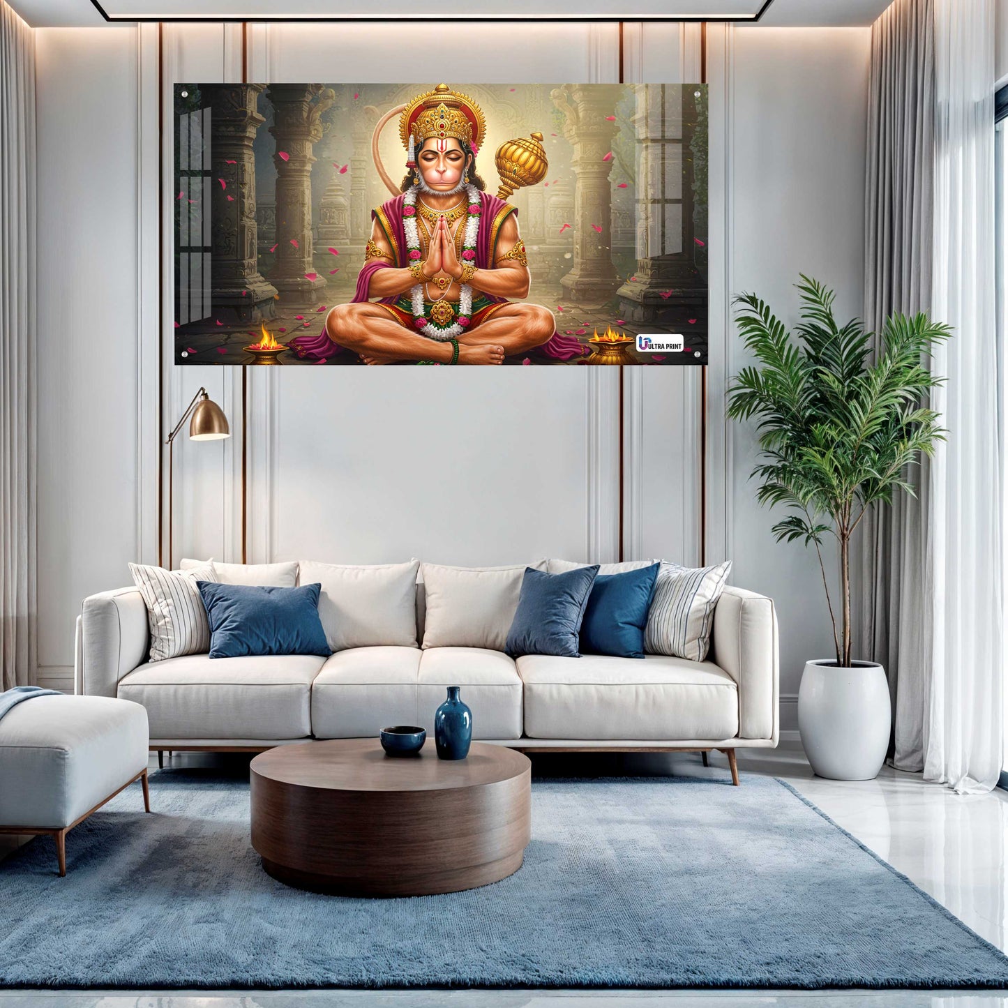 Meditating Hanuman Divine Strength Acrylic Wall Art