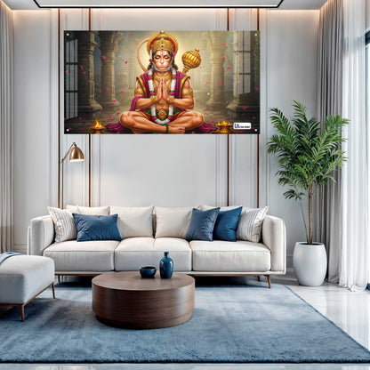 Meditating Hanuman Divine Strength Acrylic Wall Art