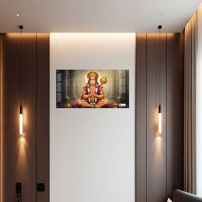 Meditating Hanuman Divine Strength Acrylic Wall Art