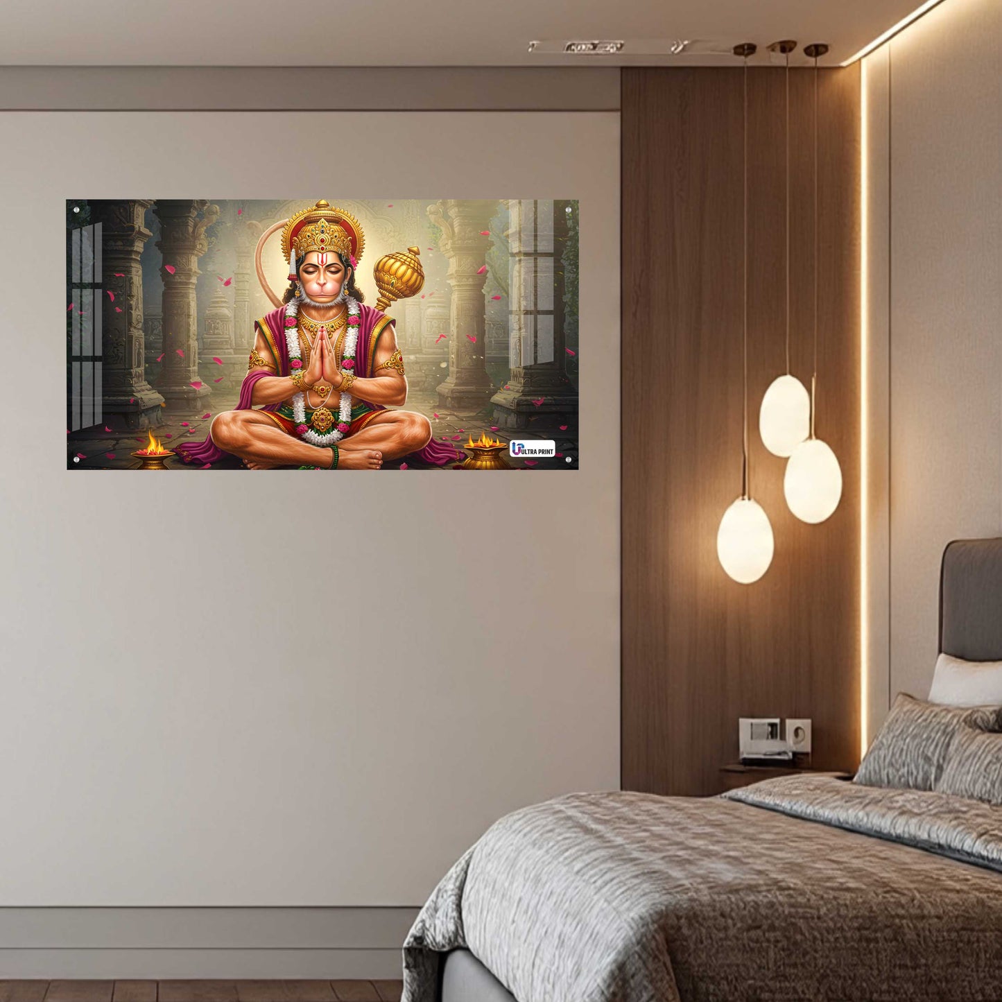Meditating Hanuman Divine Strength Acrylic Wall Art
