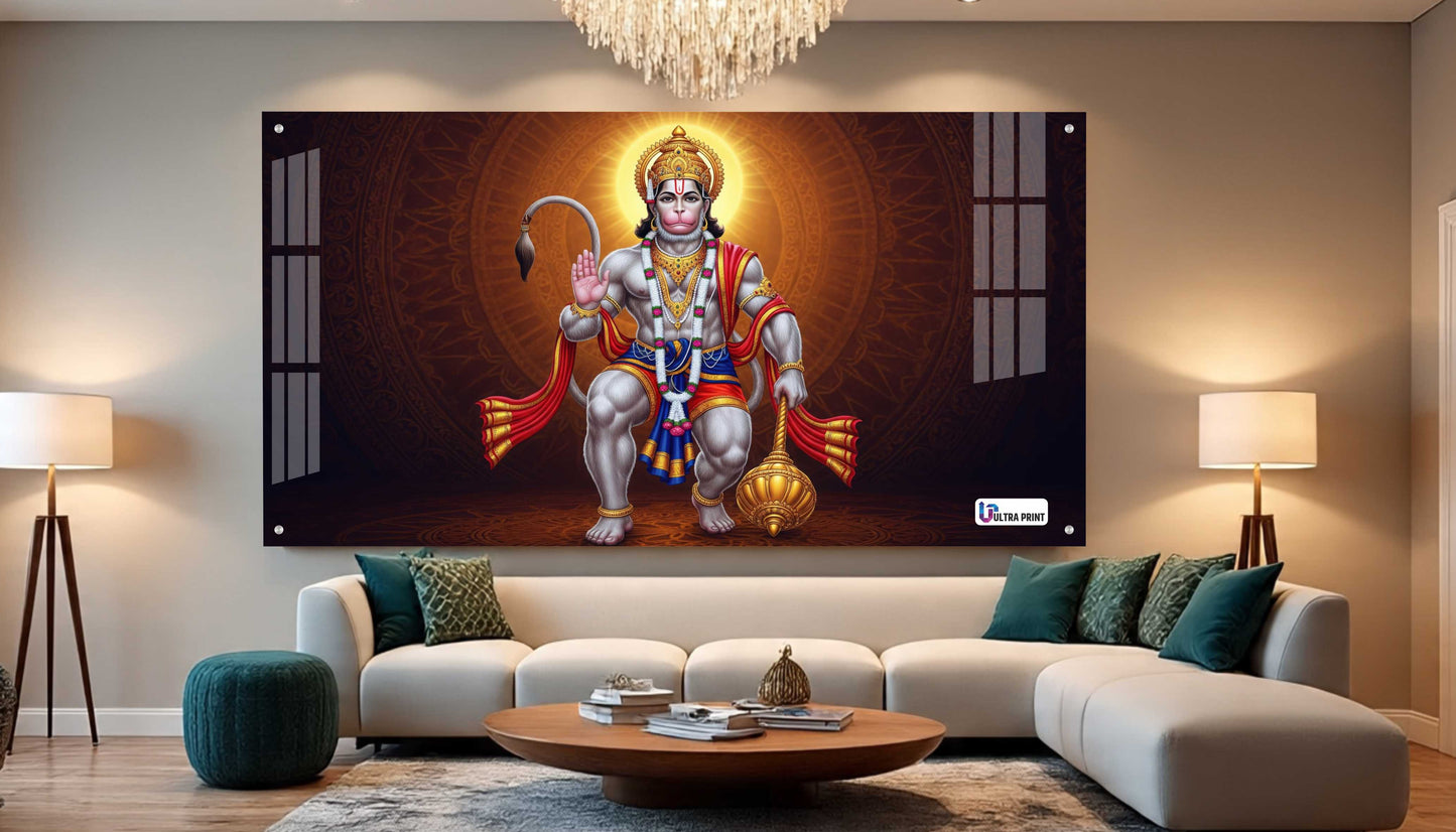 Blessing Hanuman Spiritual Power Acrylic Wall Art