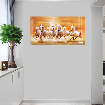 Seven Running Horses Sunrise Vastu Wall Art