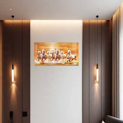 Seven Running Horses Sunrise Vastu Wall Art