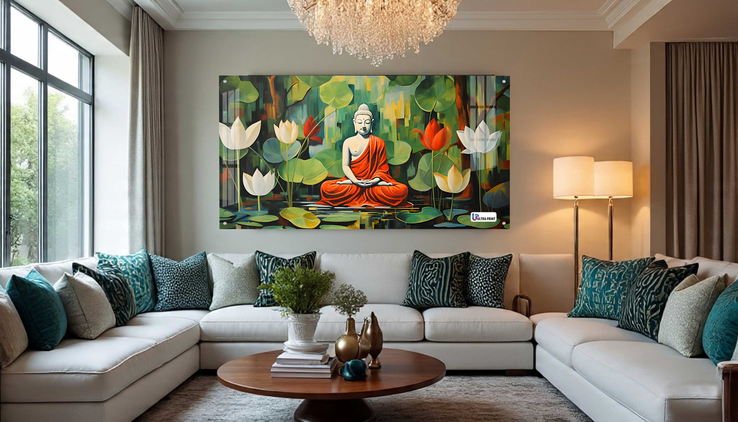 Buddha Lotus Meditation Wall Art