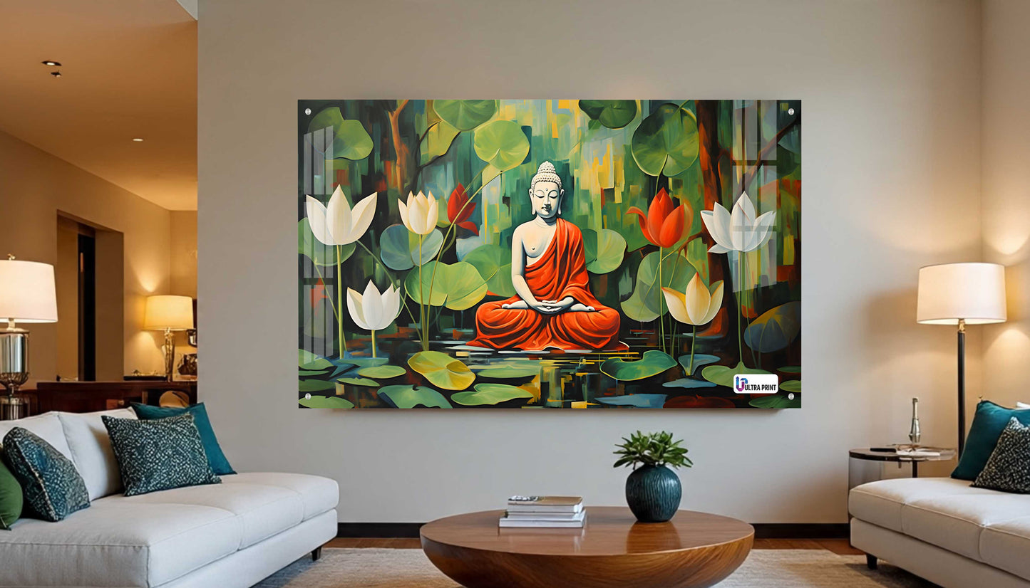 Buddha Lotus Meditation Wall Art