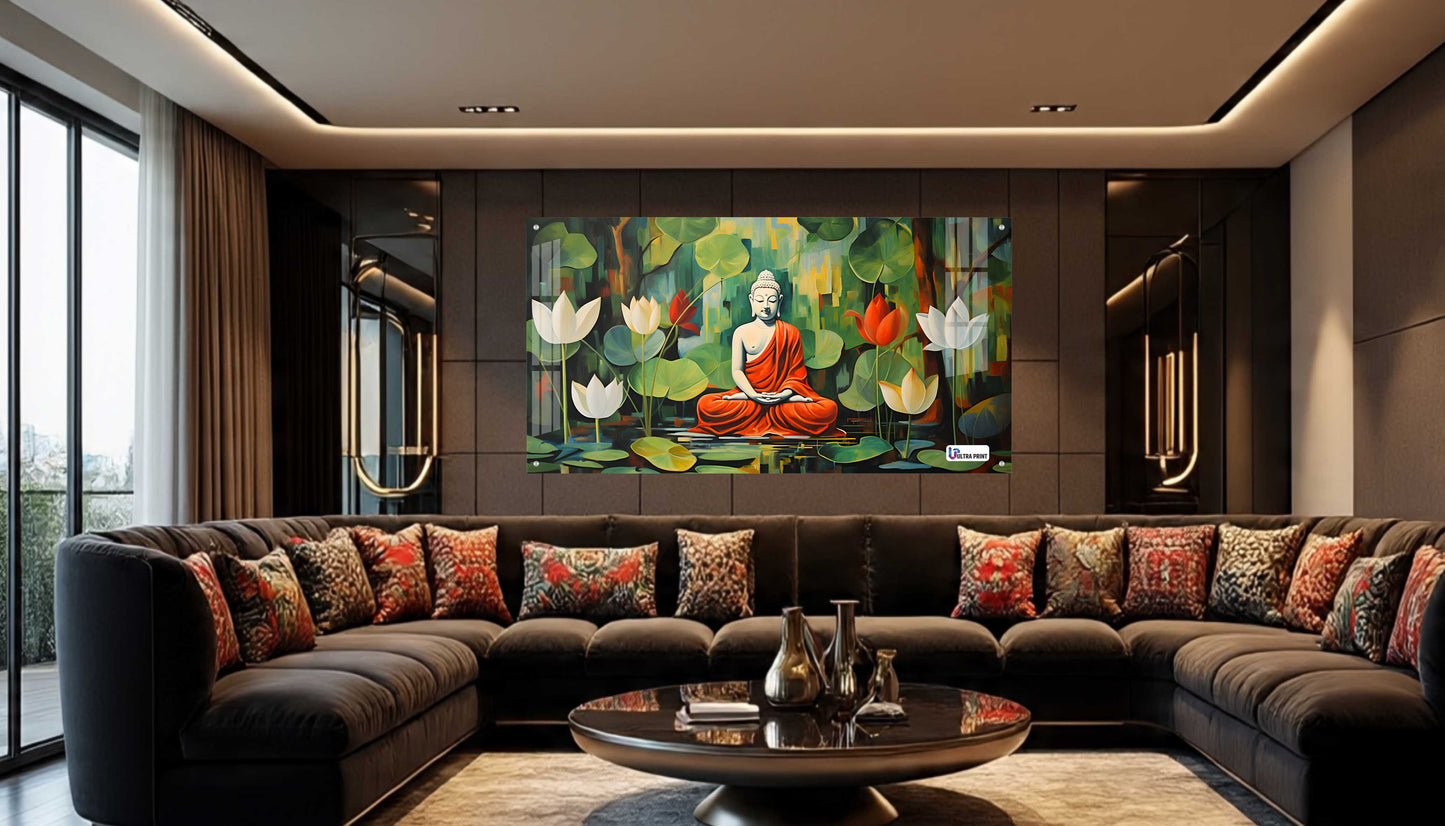 Buddha Lotus Meditation Wall Art
