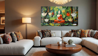 Buddha Lotus Meditation Wall Art