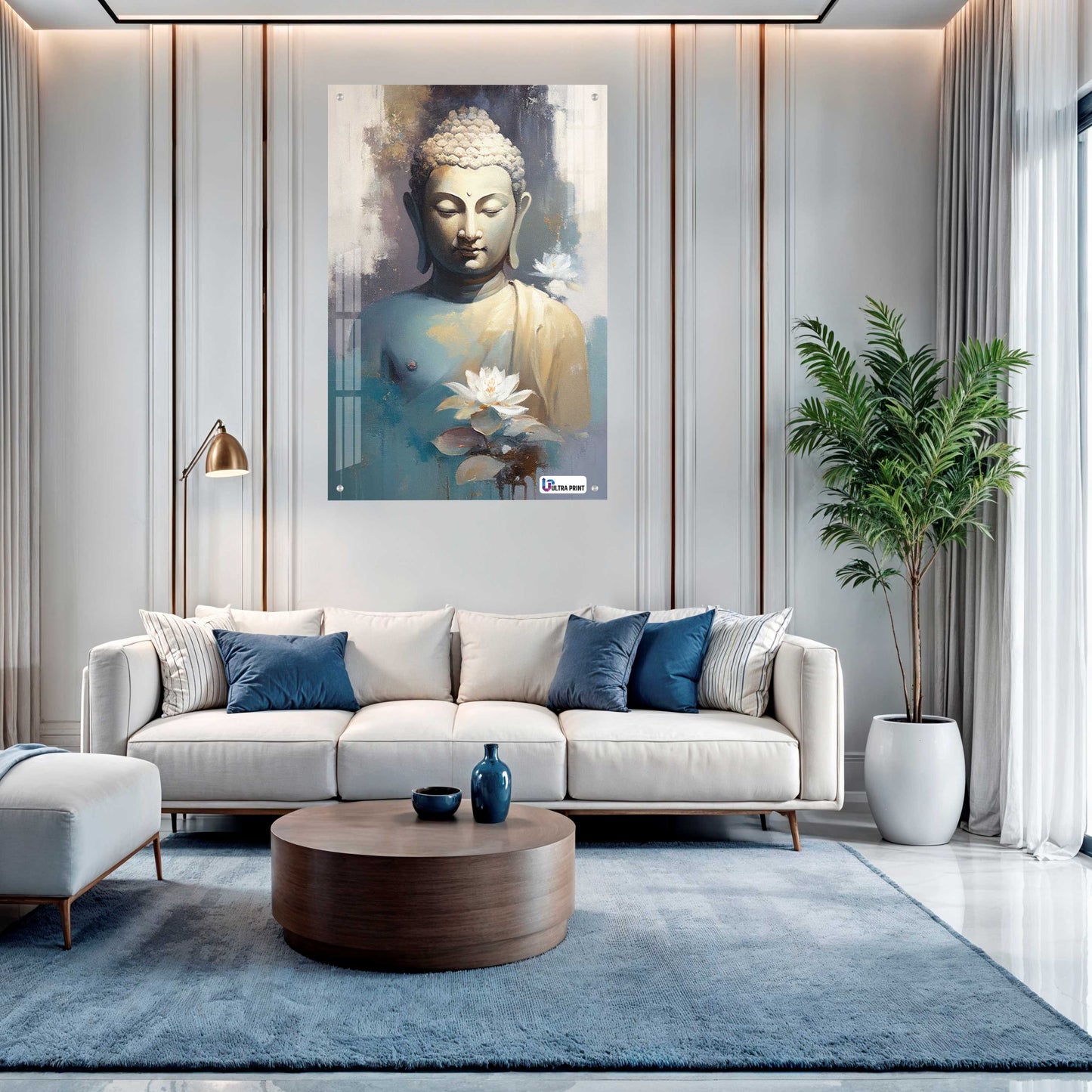 Buddha Tranquility Spiritual Modern Acrylic Wall Decor