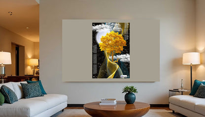 Golden Tree Modern Luxury Acrylic Wall Frame