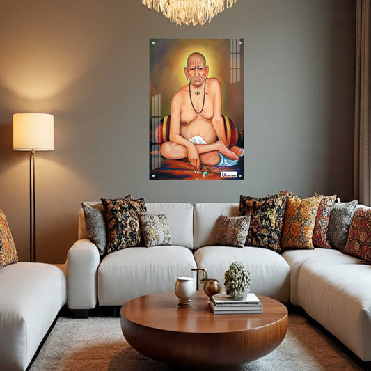 Shri Swami Samarth Divine Portrait Acrylic Frame