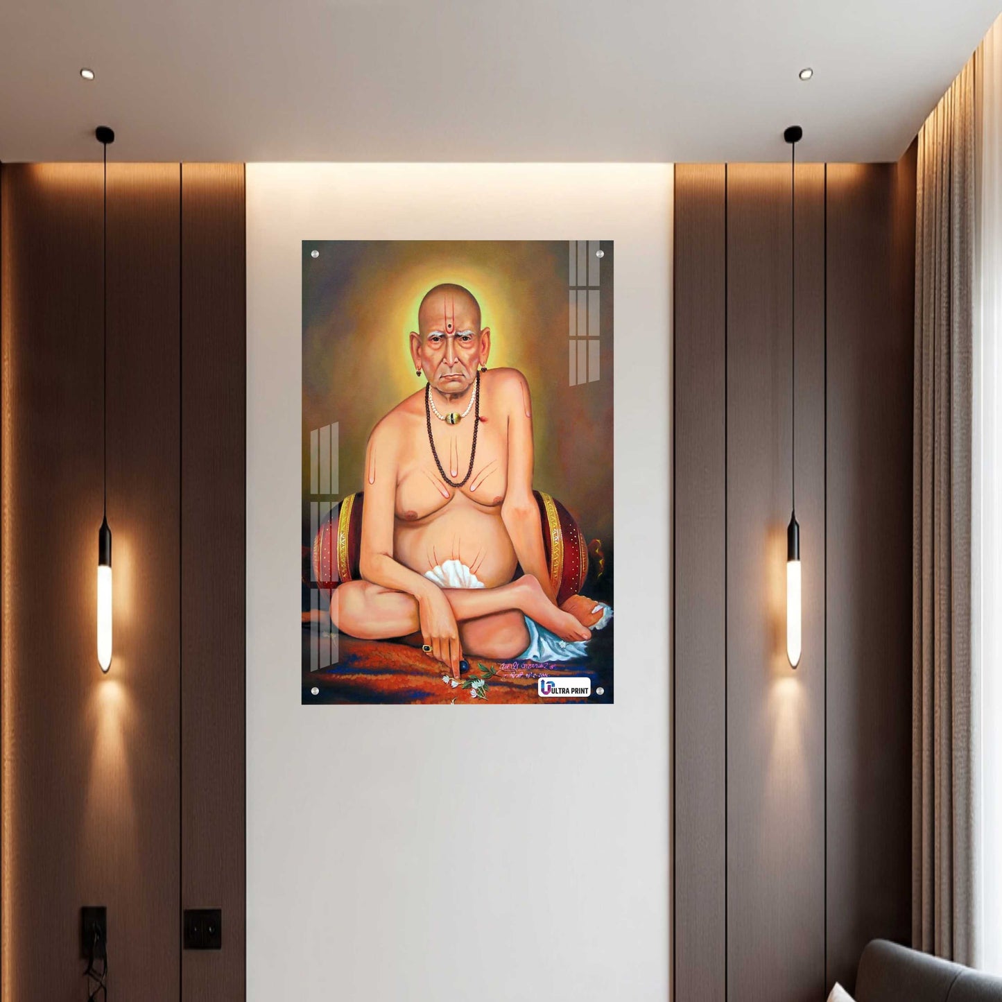 Shri Swami Samarth Divine Portrait Acrylic Frame
