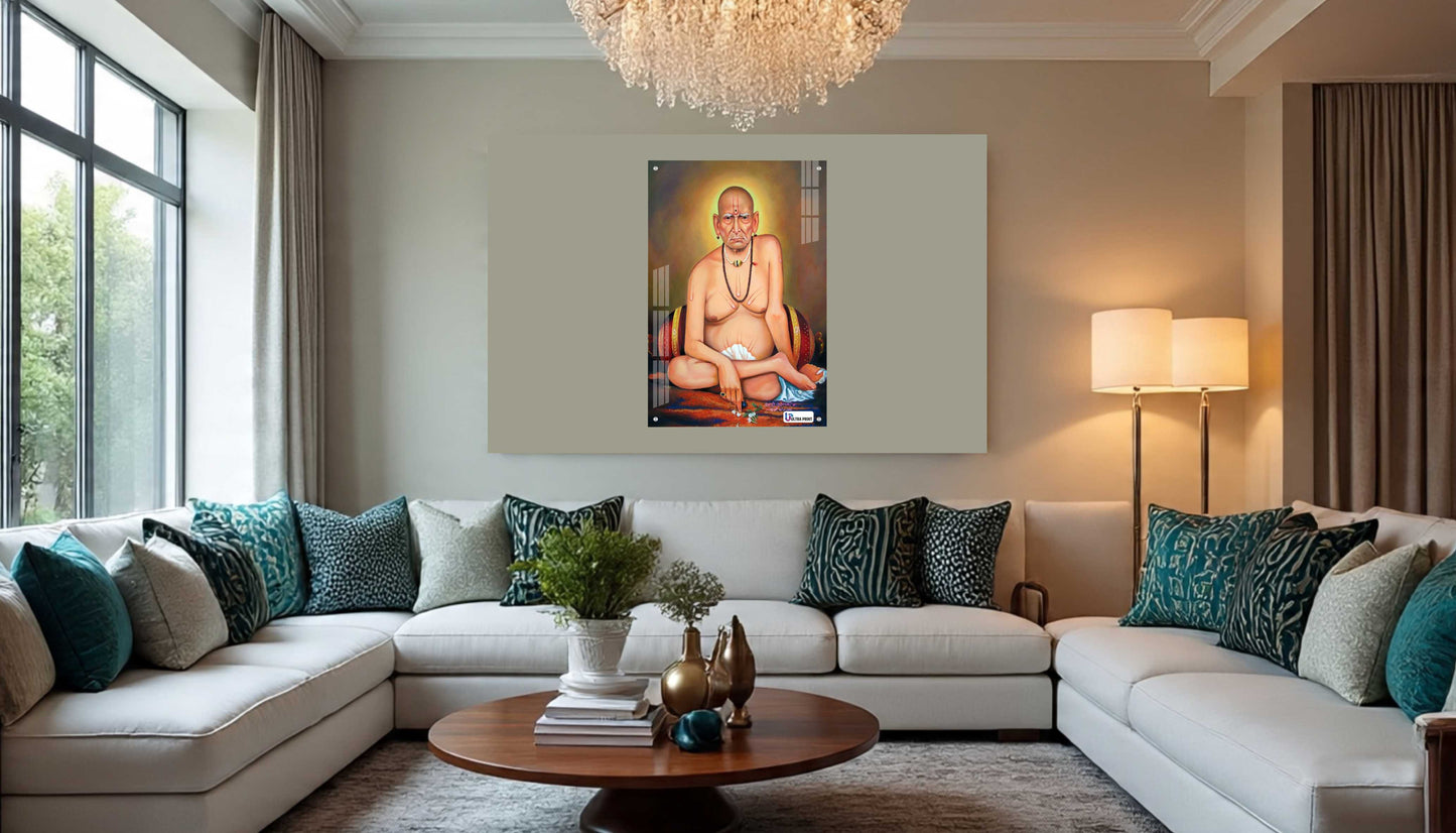 Shri Swami Samarth Divine Portrait Acrylic Frame