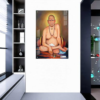 Shri Swami Samarth Divine Portrait Acrylic Frame