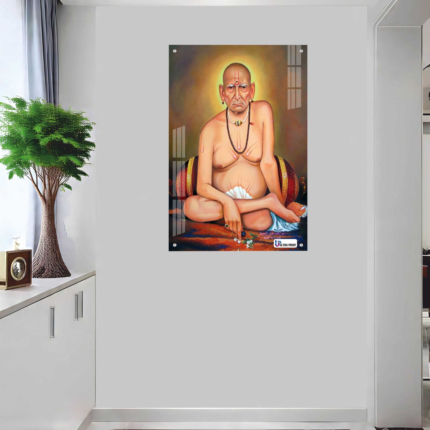Shri Swami Samarth Divine Portrait Acrylic Frame