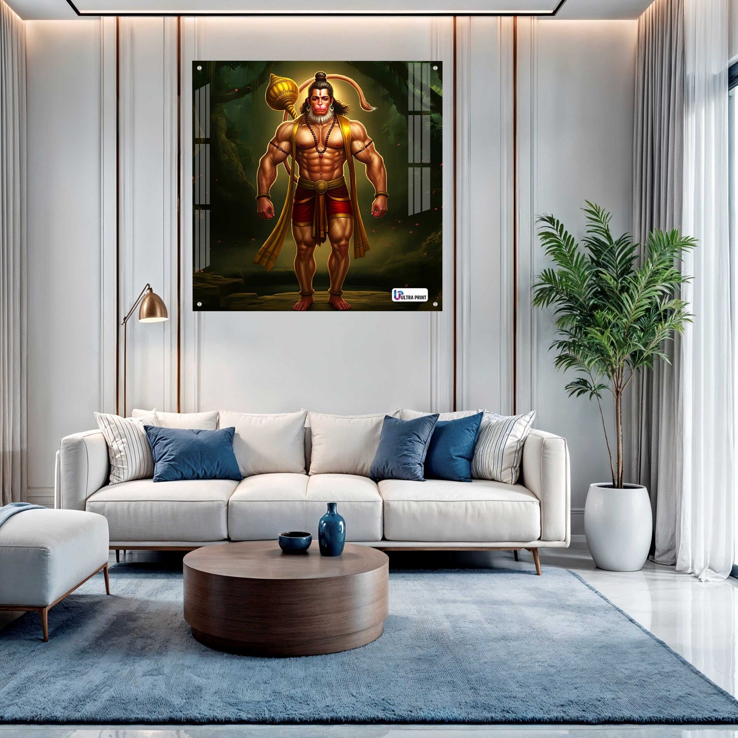 Divine Hanuman Square Acrylic Wall Art