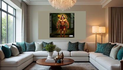 Divine Hanuman Square Acrylic Wall Art