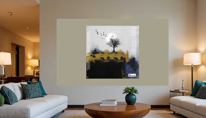 Minimalist Moon Tree Square Acrylic Wall Art