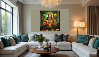 Lord Hanuman Square Acrylic Wall Art