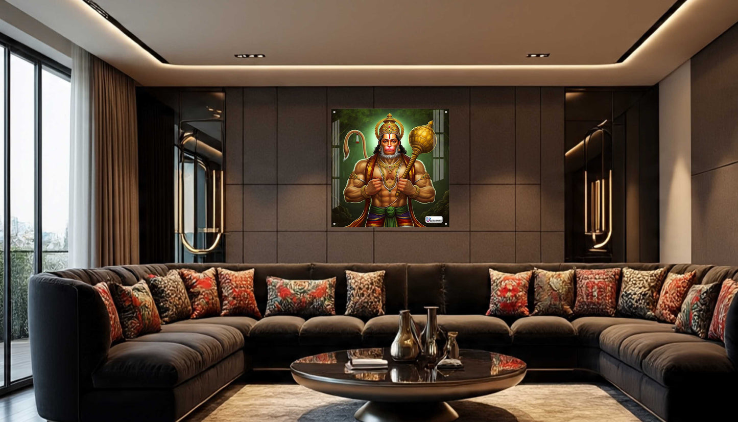 Lord Hanuman Square Acrylic Wall Art