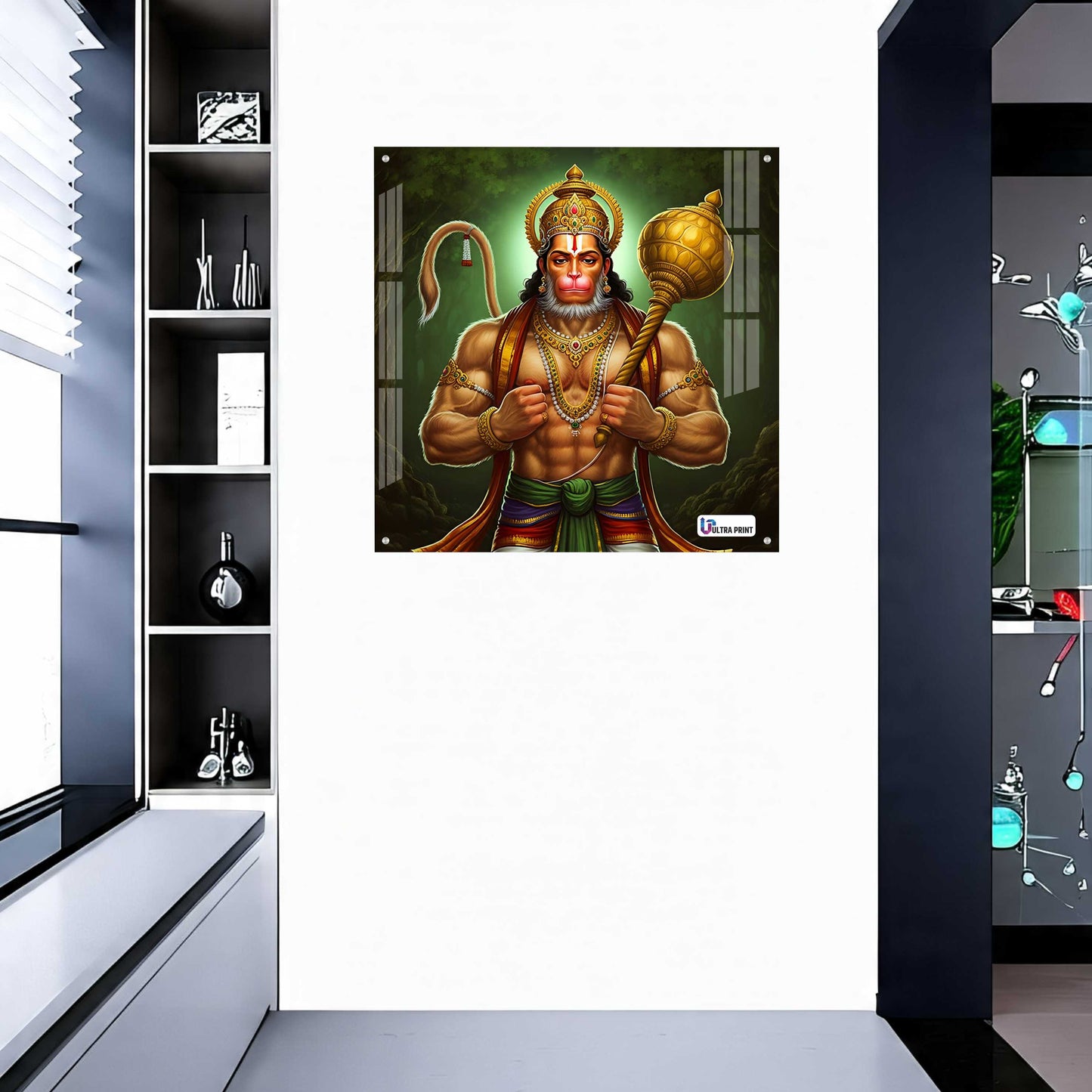Lord Hanuman Square Acrylic Wall Art