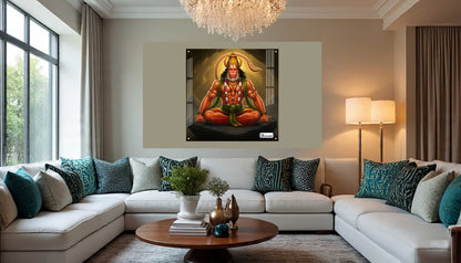 Meditative Hanuman Square Acrylic Wall Art