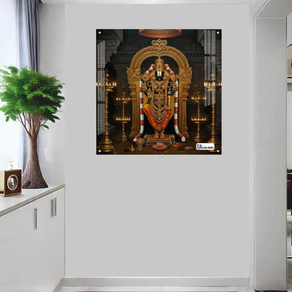 Divine Tirupati Balaji Square Acrylic Wall Art