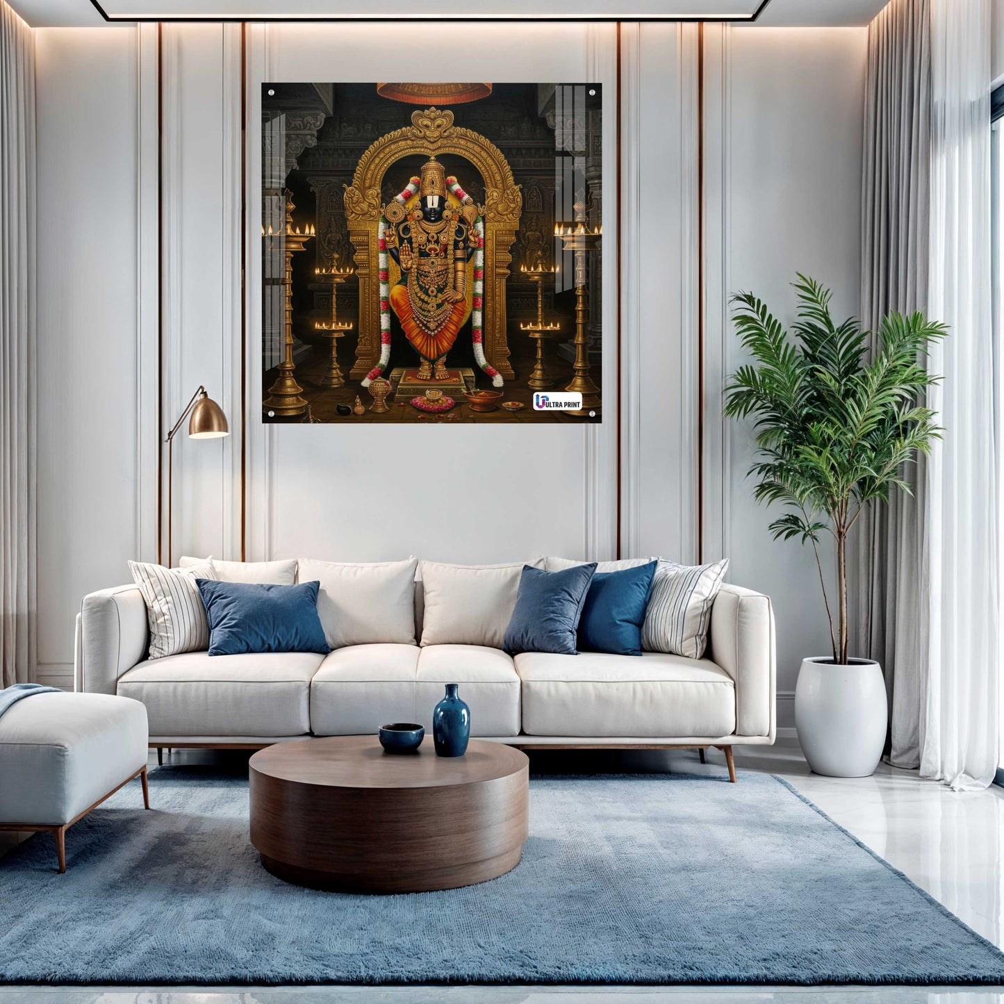 Divine Tirupati Balaji Square Acrylic Wall Art