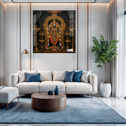 Divine Tirupati Balaji Square Acrylic Wall Art