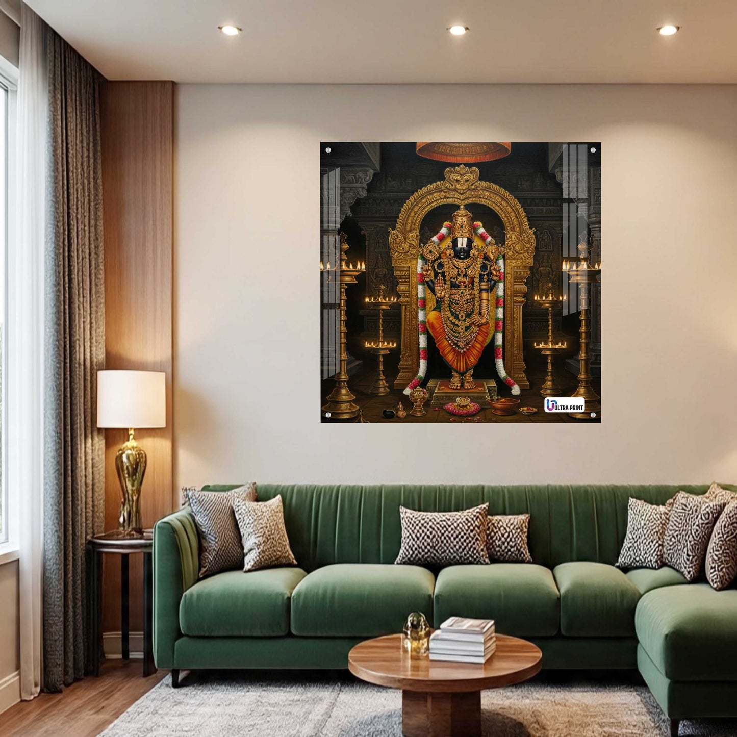 Divine Tirupati Balaji Square Acrylic Wall Art