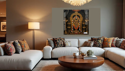 Divine Tirupati Balaji Square Acrylic Wall Art