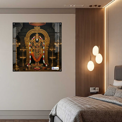 Divine Tirupati Balaji Square Acrylic Wall Art