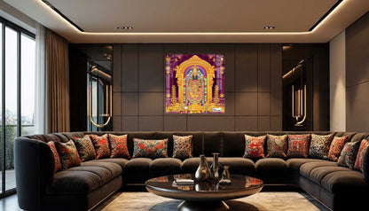 Tirupati Balaji Divine Darshan Square Acrylic Wall Art