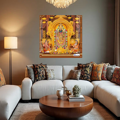 Tirupati Balaji Divine Darbar Square Acrylic Wall Art