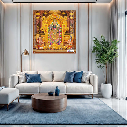 Tirupati Balaji Divine Darbar Square Acrylic Wall Art