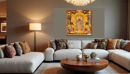 Tirupati Balaji Divine Darbar Square Acrylic Wall Art