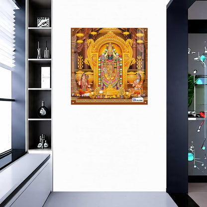 Tirupati Balaji Divine Darbar Square Acrylic Wall Art