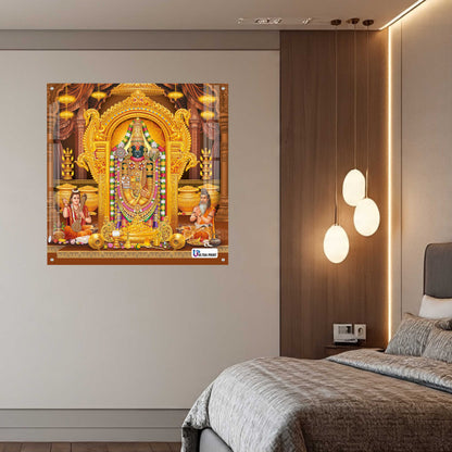 Tirupati Balaji Divine Darbar Square Acrylic Wall Art