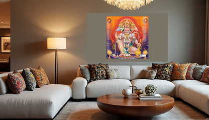 Panchmukhi Hanuman Divine Square Acrylic Wall Art