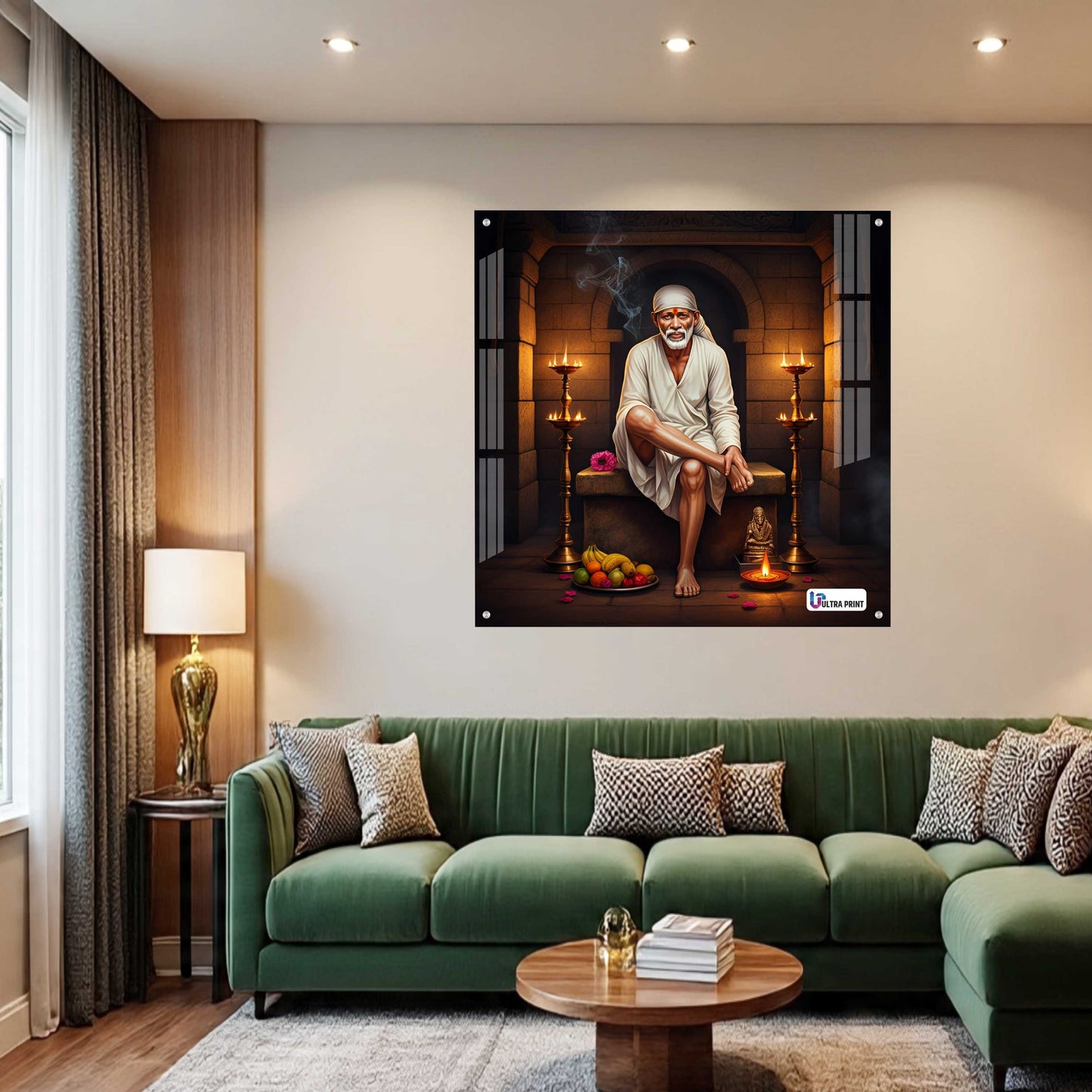 Shirdi Sai Baba Blessings Square Acrylic Wall Art