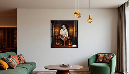 Shirdi Sai Baba Blessings Square Acrylic Wall Art